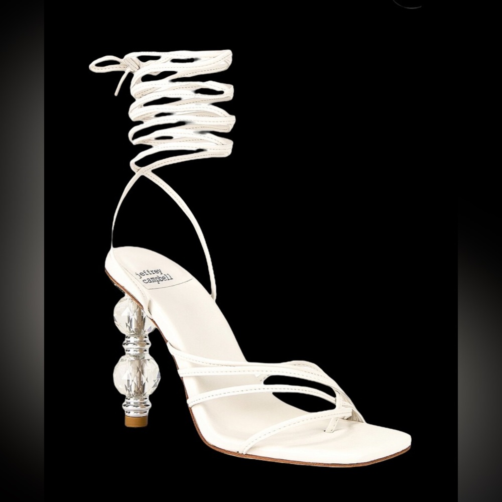 Bijouxx Sandal in Ivory Silver Jeffrey Campbell